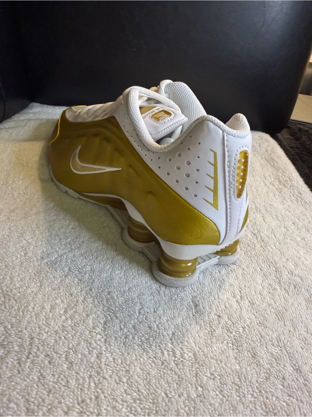 Nike Women’s Sneakers - White & Yellow Gold
